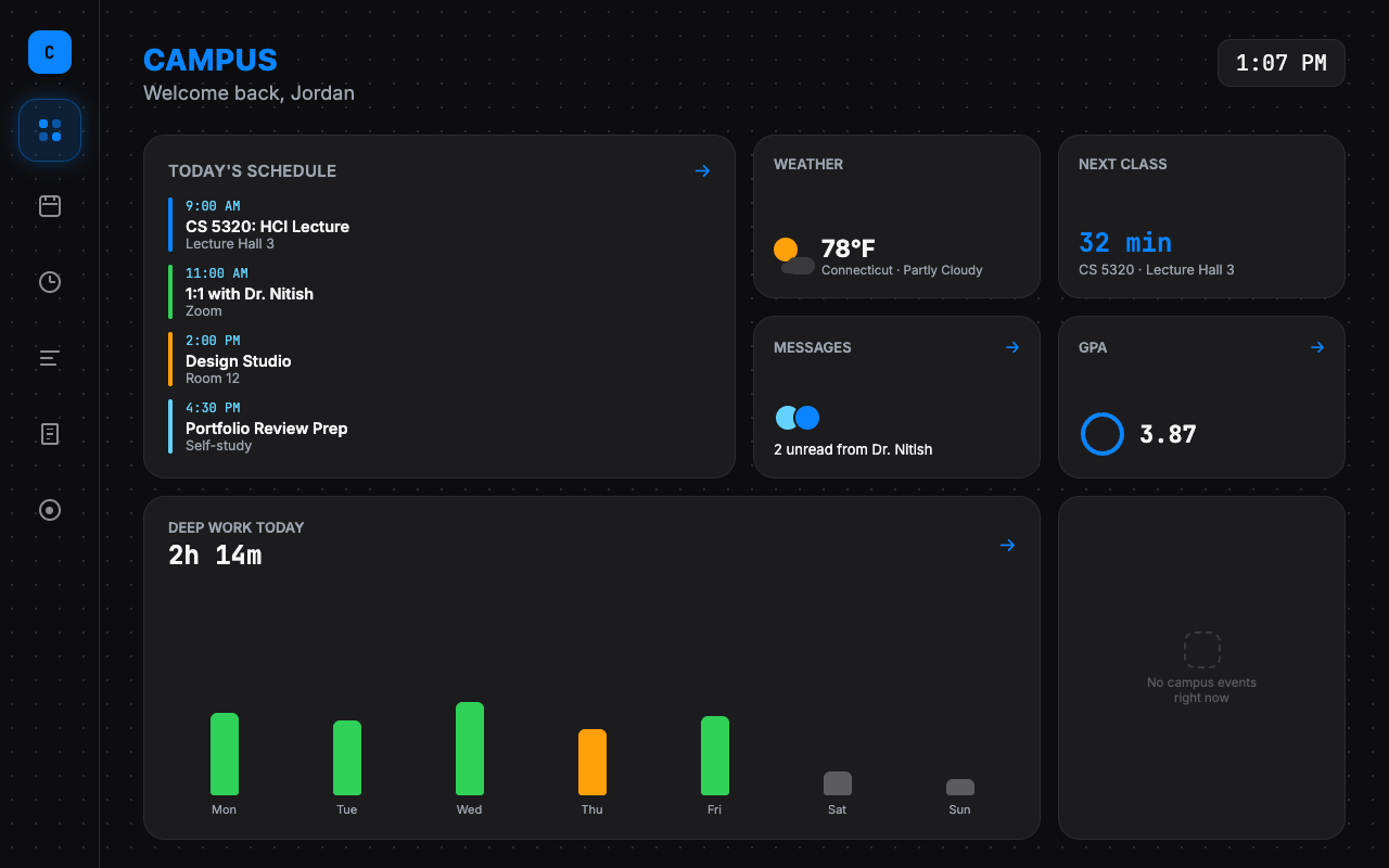 Campus — student productivity dashboard
