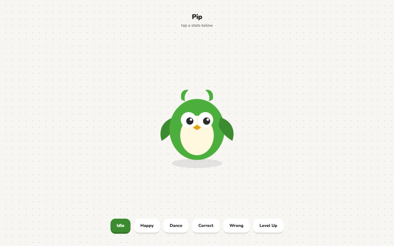 Pip — character mascot animation states